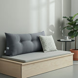 SOGA 2X 100cm Dark Grey Triangular Wedge Bed Pillow Headboard Backrest Bedside Tatami Cushion Home Decor