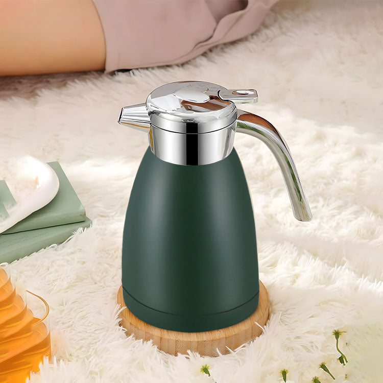 SOGA 1.2L Stainless Steel Water Bottle Insulated Vacuum Flask Water Coffee Jug Thermal Green