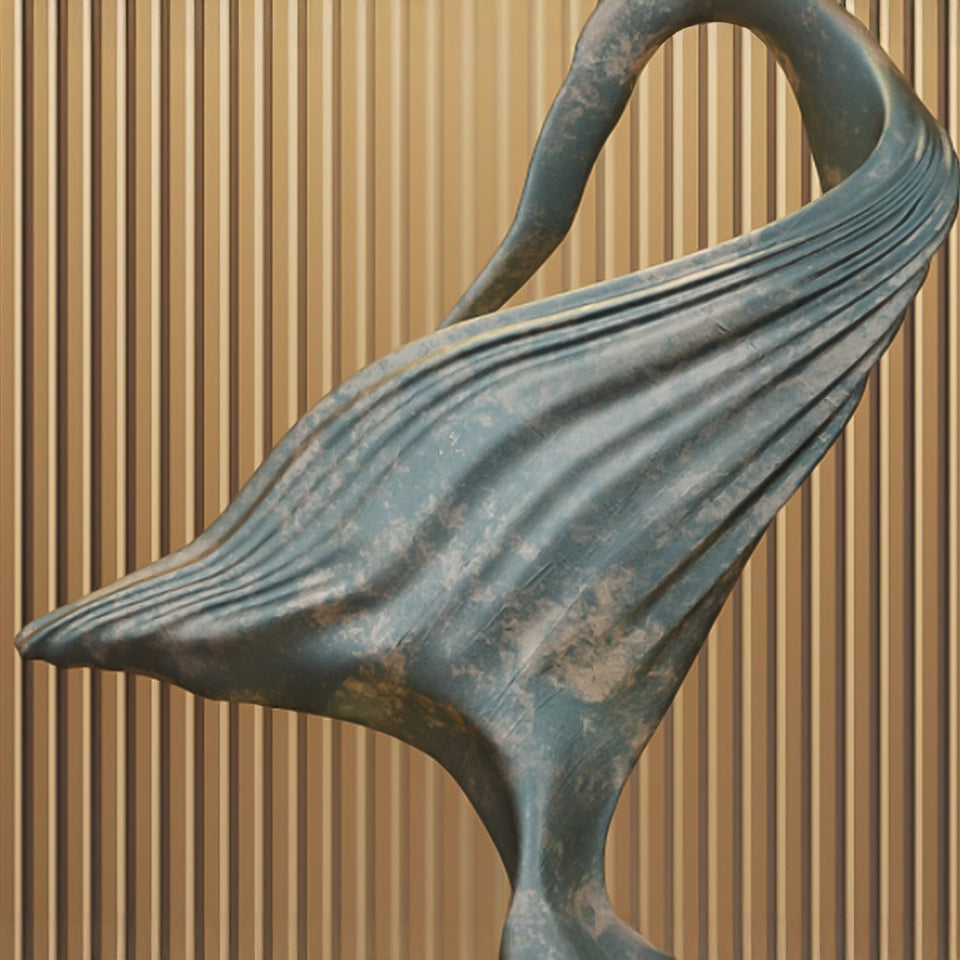 SOGA 65cm Gray Modern Abstract Dancer Sculpture with Black Base for Home Decor