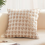 SOGA 50cm Square Modern Decorative Embroidered Geometric Throw Pillow