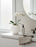 SOGA 21x22cm Plain White Small Ceramic Flower Vase Elegant Living Room Home Decor