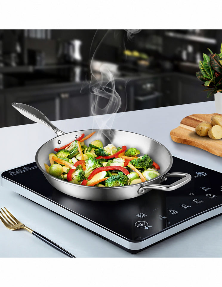 SOGA Stainless Steel Induction Fry Pan 36cm