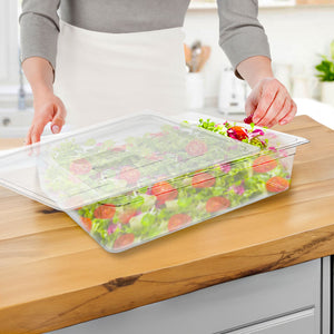SOGA 4-Pack 1/1 GN Pan 150mm Clear Gastronorm Food Storage Containers with Lids