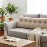 SOGA 2X 180cm Beige Triangular Wedge Bed Pillow Headboard Backrest Bedside Tatami Cushion Home Decor