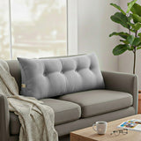 SOGA 4X 120cm Silver Triangular Wedge Bed Pillow Headboard Backrest Bedside Tatami Cushion Home Decor