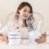 SOGA White 360 2 Layered Jewelry Storage Box Waterproof Dustproof Accessories Organiser