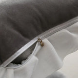 SOGA 2x120cm Crown Pillows Tufted Grey Headboard Cushion Set