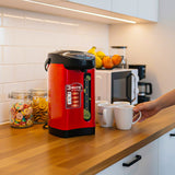 SOGA 2X 3.8L Red Stainless Steel Electric Kettle Water Boiler with 3 Dispensing Modes
