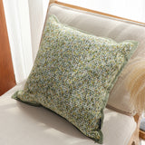 SOGA 2X Woven Cushion 45cm Green Yellow Multi-Color Textured Decorative Throw Pillow