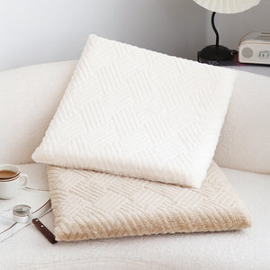 SOGA White Chevron Square Cushion Soft Leaning Plush Backrest Throw Seat Pillow Home Office Decor