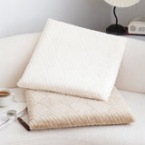SOGA White Chevron Square Cushion Soft Leaning Plush Backrest Throw Seat Pillow Home Office Decor