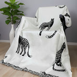 SOGA One-seater White Sofa Cover Leopard Print 130x180cm Polyester