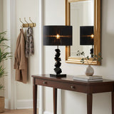 SOGA 55cm Black Table Lamp with Dark Shade LED Desk Lamp