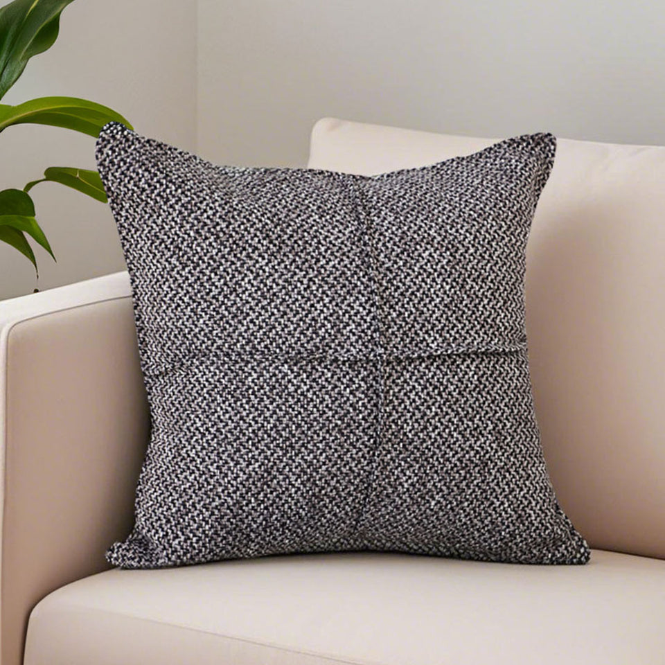 SOGA 45cm Modern Herringbone Textured Woven Square Throw Pillow