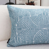 SOGA 2X 35cm Blue Throw Pillow Geometric Indoor and Outdoor Corded for Home Decor