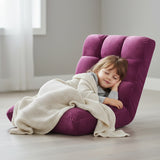 SOGA Floor Recliner Folding Lounge Sofa Futon Couch Folding Chair Cushion -Magenta