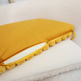 SOGA 2X Golden Corduroy Square Cushion Soft Leaning Plush Backrest Throw Seat Pillow