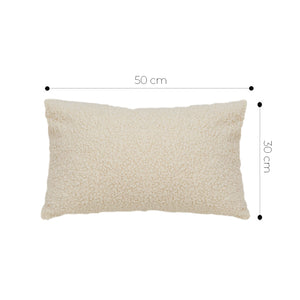 SOGA 2X 30cm Cream Boucle Textured Fluffy Decorative Throw Pillow