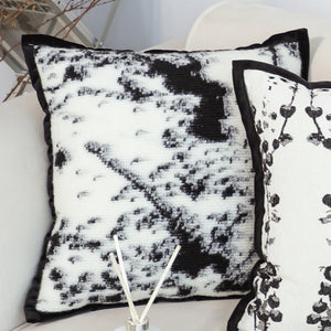 SOGA 50cm Throw Pillow  Black and White Leopard Thick Premium Polyester Fiber for Home Decor