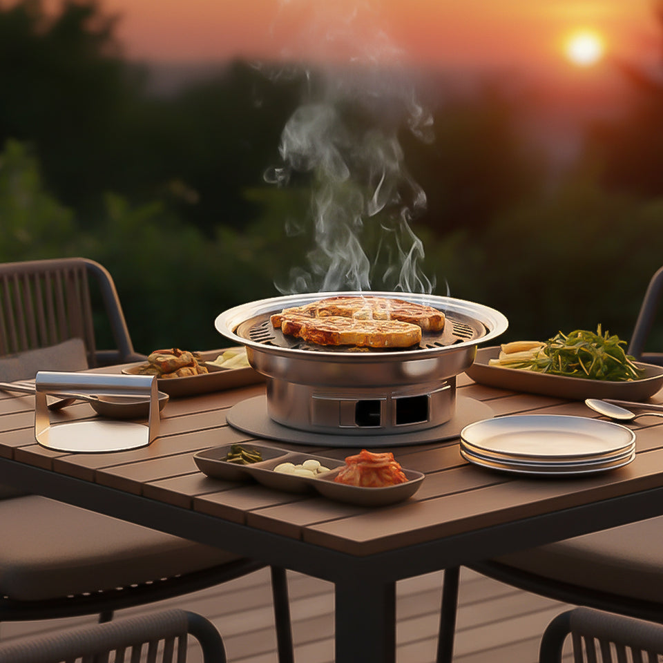 SOGA Kitchenware Bundle – Stainless Steel BBQ Grill, Burger Press & Premium Grilling Plate