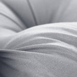 SOGA 2x120cm Crown Pillows Tufted Light Grey Headboard Cushion Set