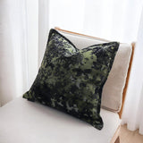 SOGA 2X 50cm Forest Green Crushed Velvet Decorative Throw Pillow
