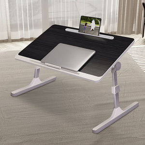 SOGA 60x40cm Portable Black Adjustable Foldable Laptop and Study Table