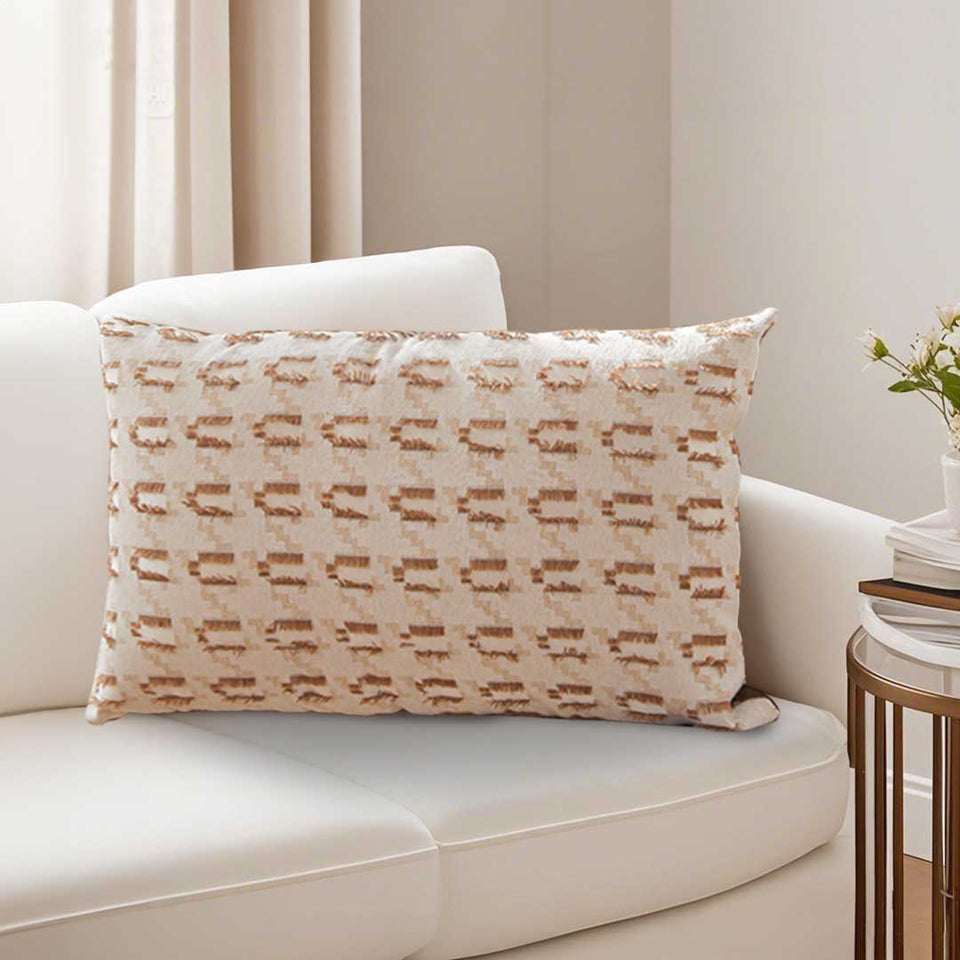 SOGA 35cm Rectangular Modern Decorative Embroidered Geometric Throw Pillow