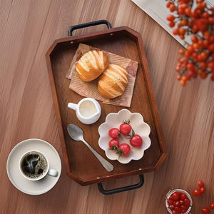 SOGA 28.3x20.1x5cm Paulownia Wood Serving Tray