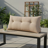 SOGA 100cm Beige Triangular Wedge Bed Pillow Headboard Backrest Bedside Tatami Cushion Home Decor