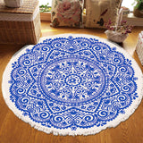 SOGA 120cm Mandala Round Tapestry Indian Area Rug for Living Room Lounge Anti-slip Doormat, Home Decor