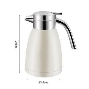 SOGA 1.8L Stainless Steel Kettle Insulated Vacuum Flask Water Coffee Jug Thermal White