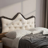 SOGA Home & Living Bundle – Crown Tufted Cream Pillow & Grey Cozy Flannel Throw Blanket