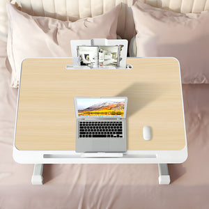 SOGA 60X40cm Wood Small Laptop Bed Portable Foldable Study Table Adjustable