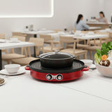 SOGA 2X 2-in-1 44CM Electric Hot Pot BBQ Grill Maifan Stone Non-Stick Coating 2100W