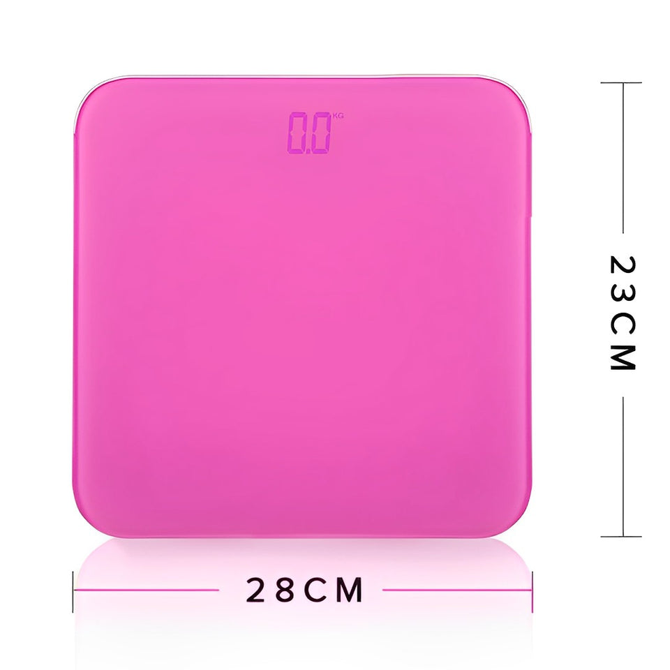 SOGA 2X 180kg Digital Fitness Weight Bathroom Gym Body Glass LCD Electronic Scales Pink