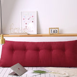 SOGA 4X 100cm Rose Red Triangular Wedge Bed Pillow Headboard Backrest Bedside Tatami Cushion Home Decor