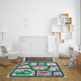 SOGA 2X 120cm Kids Rug Street Map Play Mat Educational Baby Theme Park Area Rugs