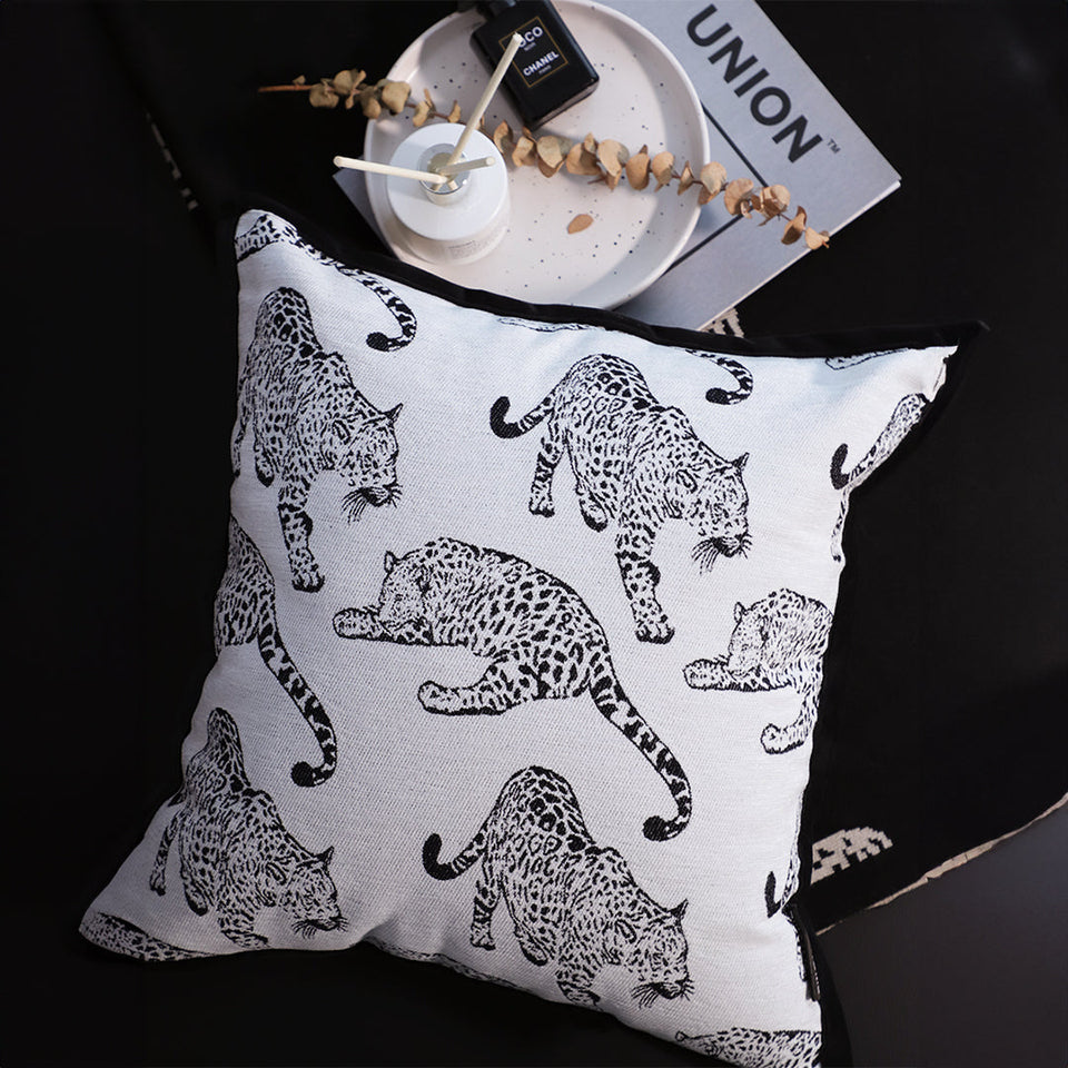 SOGA 2X 45cm Throw Pillow White Leopard Light Luxury Decorative Cushion for Living Room
