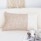 SOGA 2X 35cm Contemporary Beige Two-Tone Block Design Throw Pillow