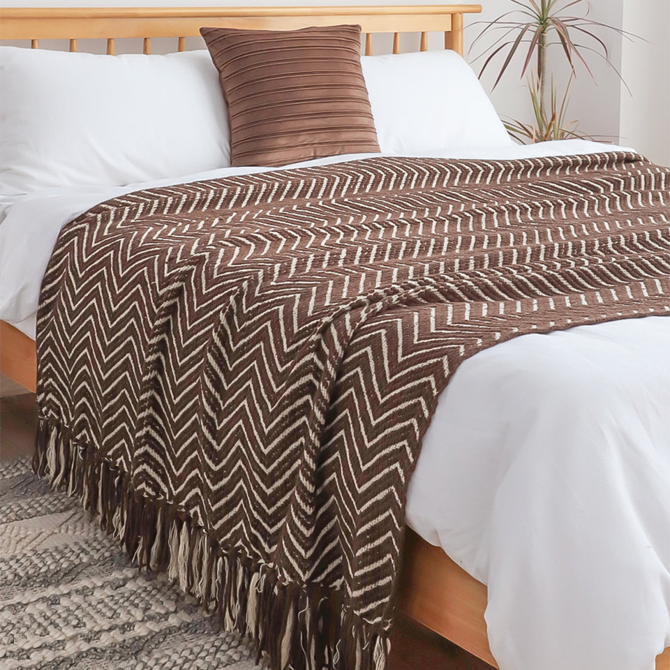 SOGA 2X Chocolate Brown Throw Blanket 130x170cm Soft Polyester
