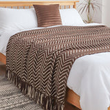SOGA 2X Chocolate Brown Throw Blanket 130x170cm Soft Polyester
