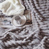 SOGA 2X 150x200cm Throw Blanket Smoke Gray Premium Milk Velvet Luxuriously Soft Cozy Bedding