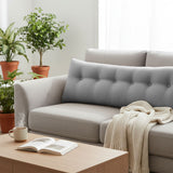 SOGA 4X 180cm Silver Triangular Wedge Bed Pillow Headboard Backrest Bedside Tatami Cushion Home Decor