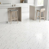 SOGA Peel & Stick Floor and Wall Tiles 30 x 30cm 10 Pack White Faux Marble