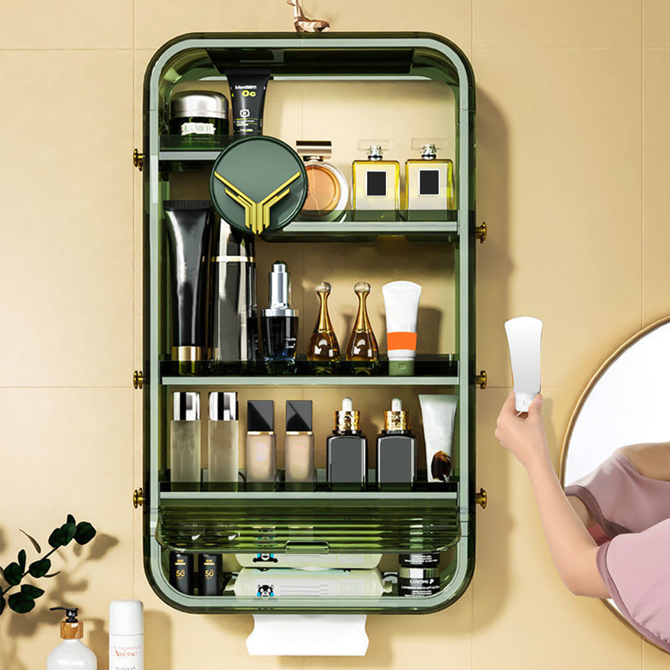 SOGA 2X Green Multi Tier Cosmetic Storage Rack Bathroom Vanity Tray Display Stand Organiser