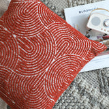 SOGA 50cm Throw Pillow Burgundy Cinnabar Perfect Burnt Indoor and Outdoor Corded for Home Decor