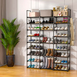 SOGA 2X 21-Shelf Tier Shoe Storage Shelf Space-Saving Caddy Rack Organiser with Handle