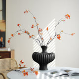 SOGA 28X30cm Ornament Large Matte Black Vases Countertop Decoration Accessories Porch Crafts Home Decor