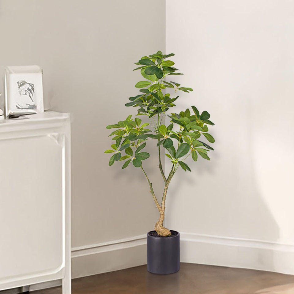 SOGA 4x 80cm Artificial Schefflera Tree – Realistic Indoor Greenery
